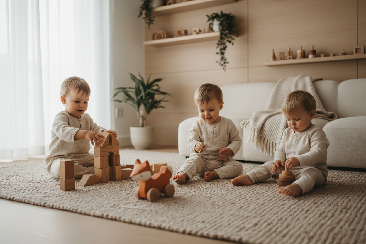 Toddlers aged 1-3 years learn through play, and this is the age where independence blooms. Our toddler collection features toys that spark joy, build skills, and honor your child's emerging personality.
