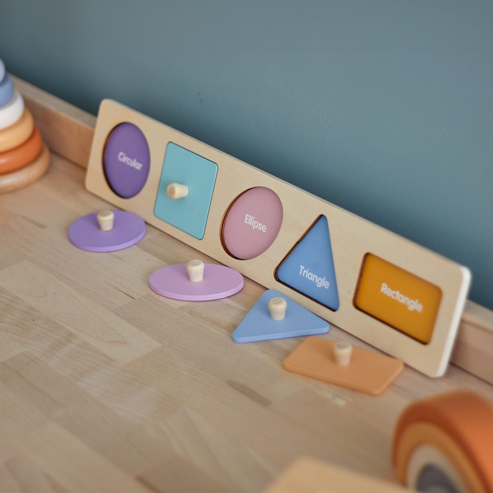 Montessori Geometric Shape Puzzle | ForFullFun Toddler Toys