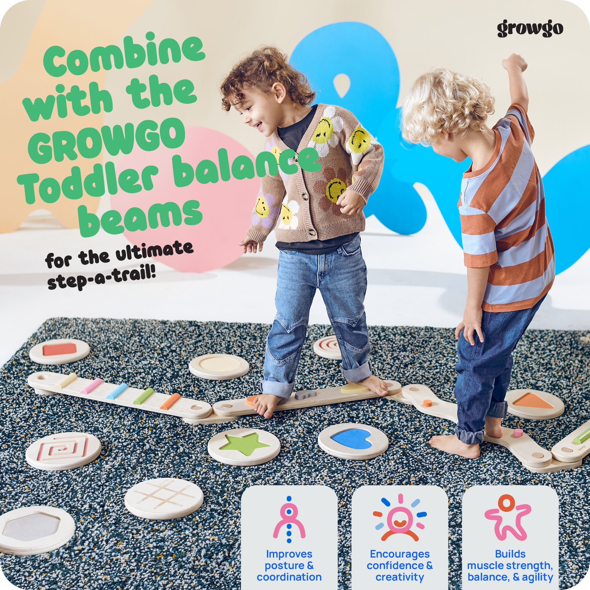Pikler Triangle + Stepping Stones Set | ForFullFun Toddler Toys