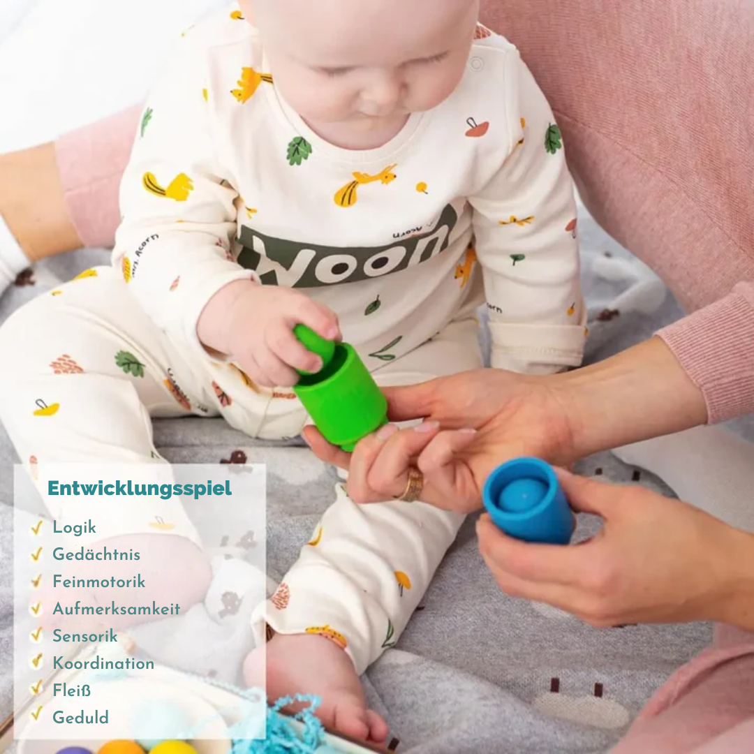 For Full Fun-Montessori Sorting & Stacking Toy - Wooden Educational Set-Educational Toys