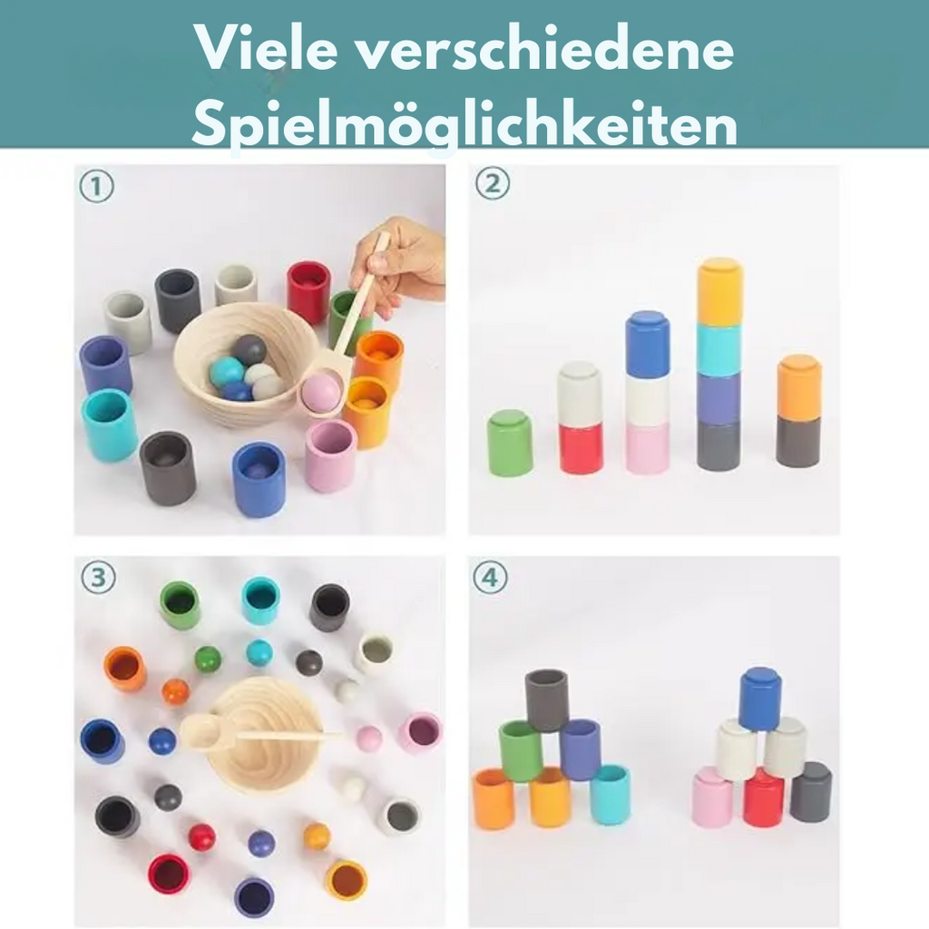 For Full Fun-Montessori Sorting & Stacking Toy - Wooden Educational Set-Educational Toys