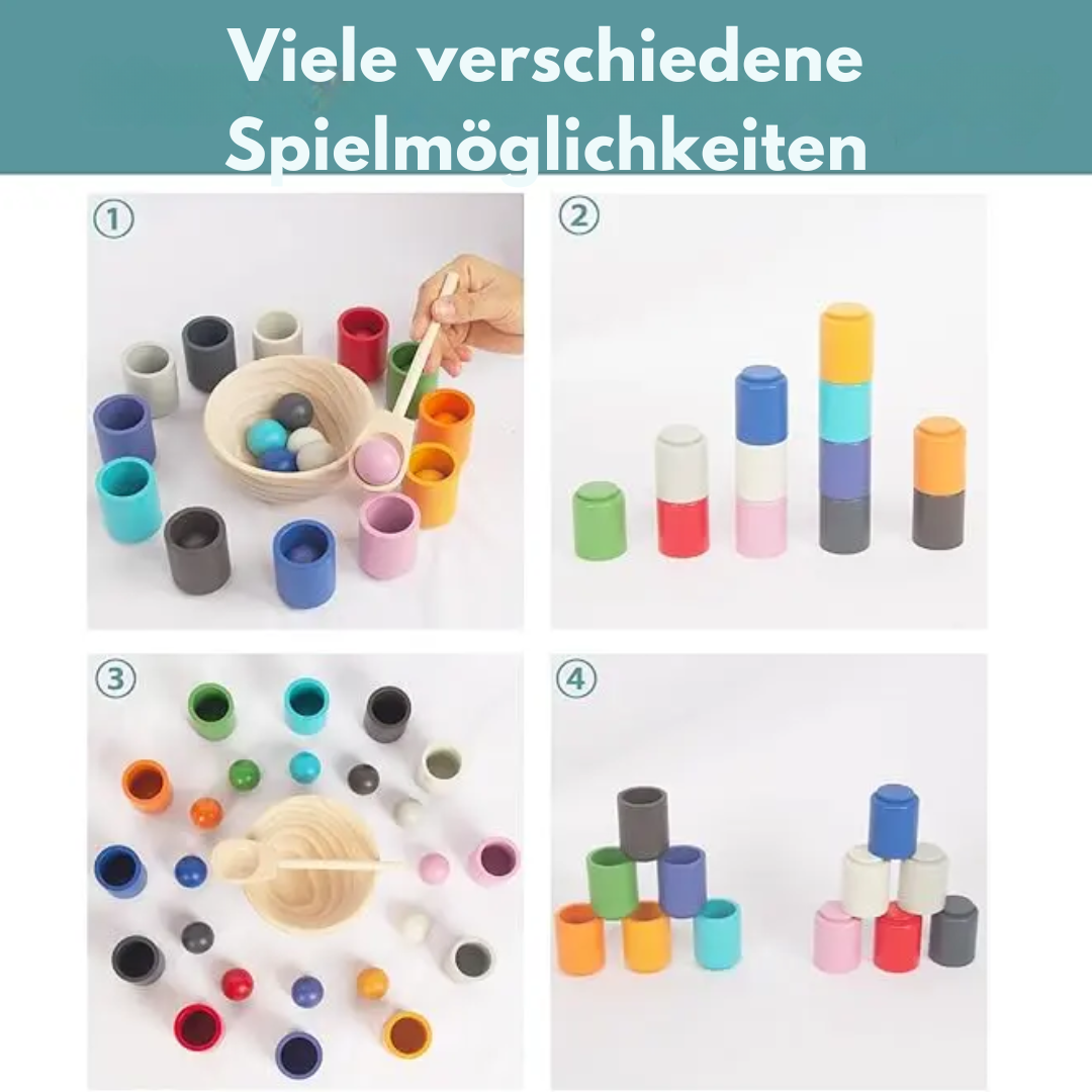 For Full Fun-Montessori Sorting & Stacking Toy - Wooden Educational Set-Educational Toys