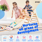 Pikler Triangle + Stepping Stones Set | ForFullFun Toddler Toys