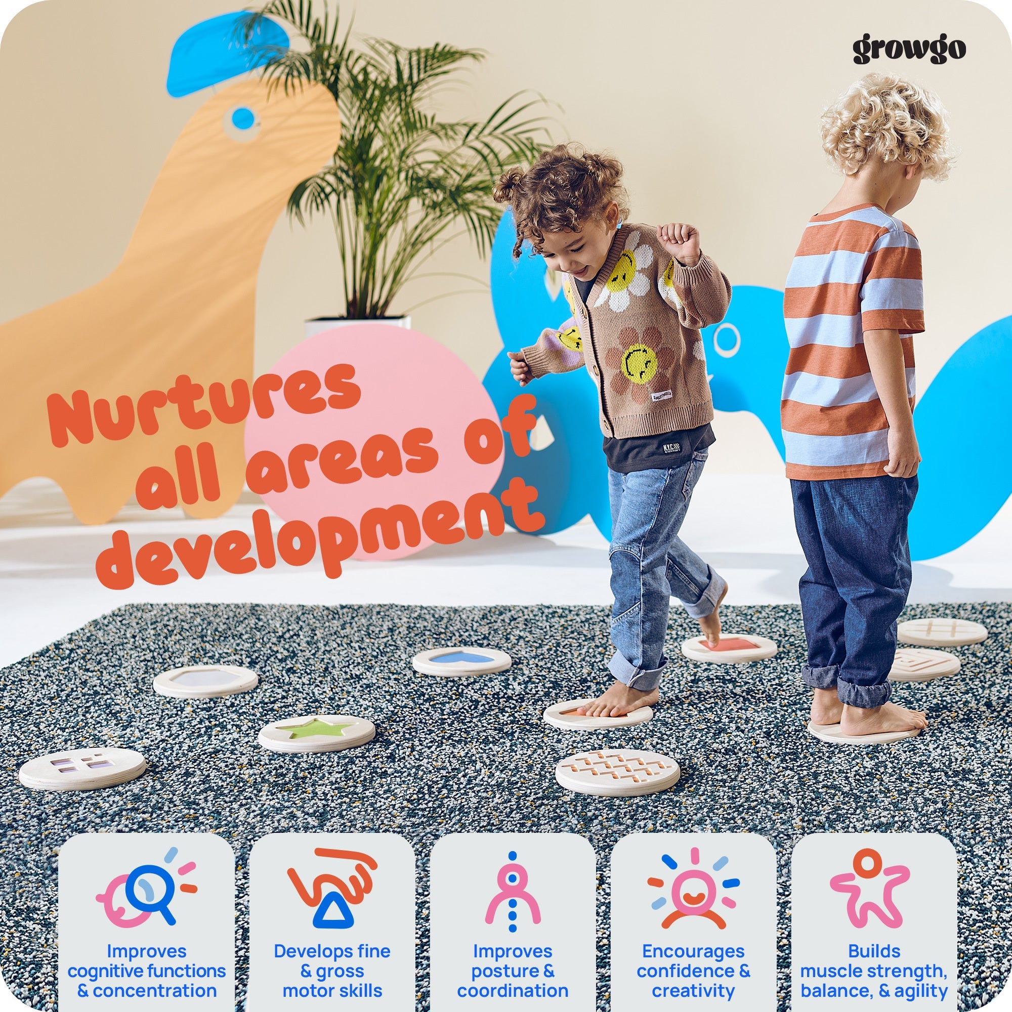 Bundle: Pikler Triangle + Stepping Stones + Balance Beams | ForFullFun Toddler Toys