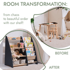 For Full Fun-2in1 Montessori Shelf for Books and Toys-Furniture