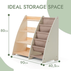 For Full Fun-2in1 Montessori Shelf for Books and Toys-Furniture