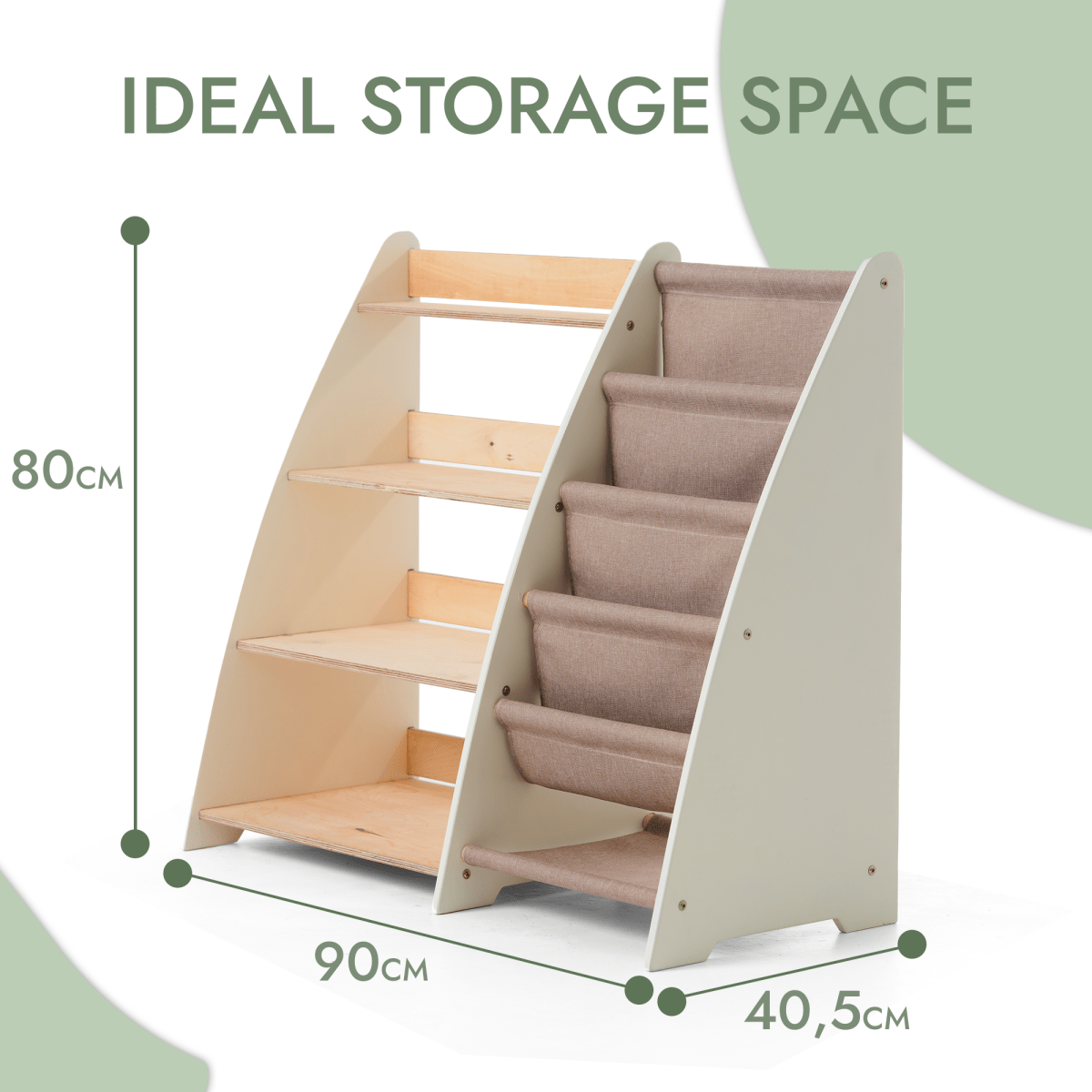 For Full Fun-2in1 Montessori Shelf for Books and Toys-Furniture