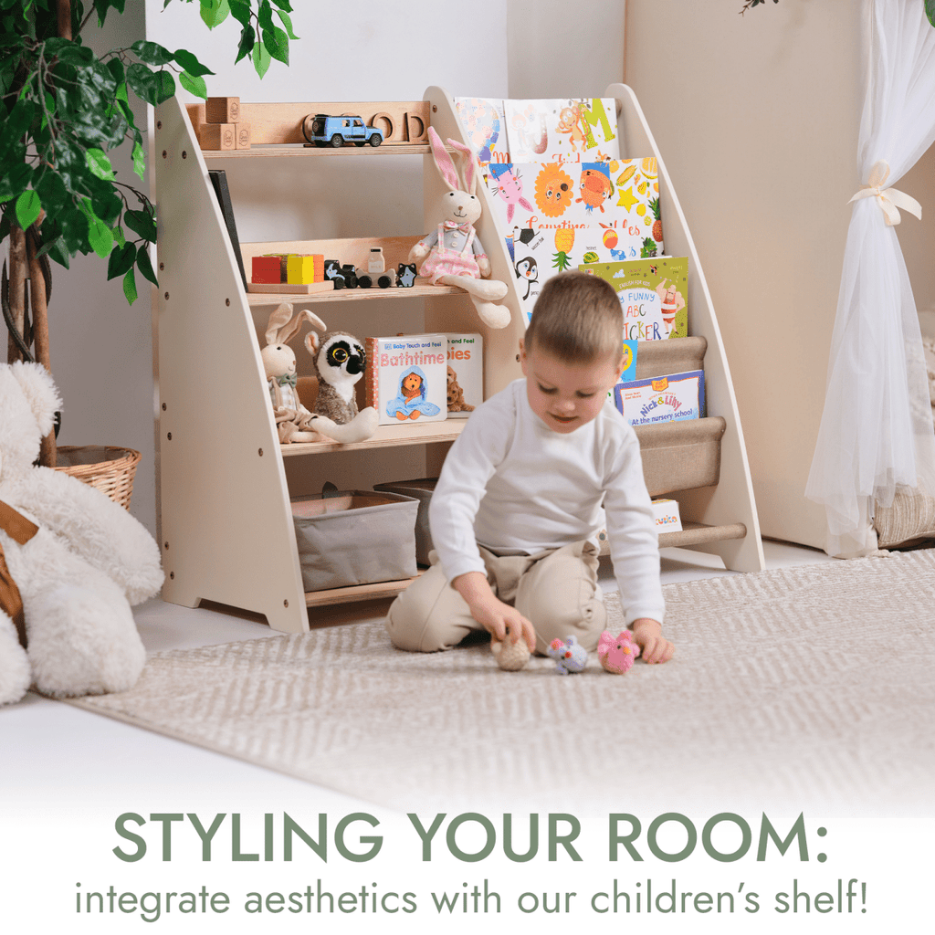 For Full Fun-2in1 Montessori Shelf for Books and Toys-Furniture