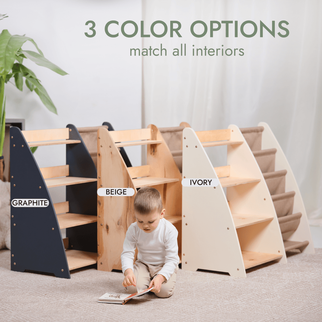 For Full Fun-2in1 Montessori Shelf for Books and Toys-Furniture