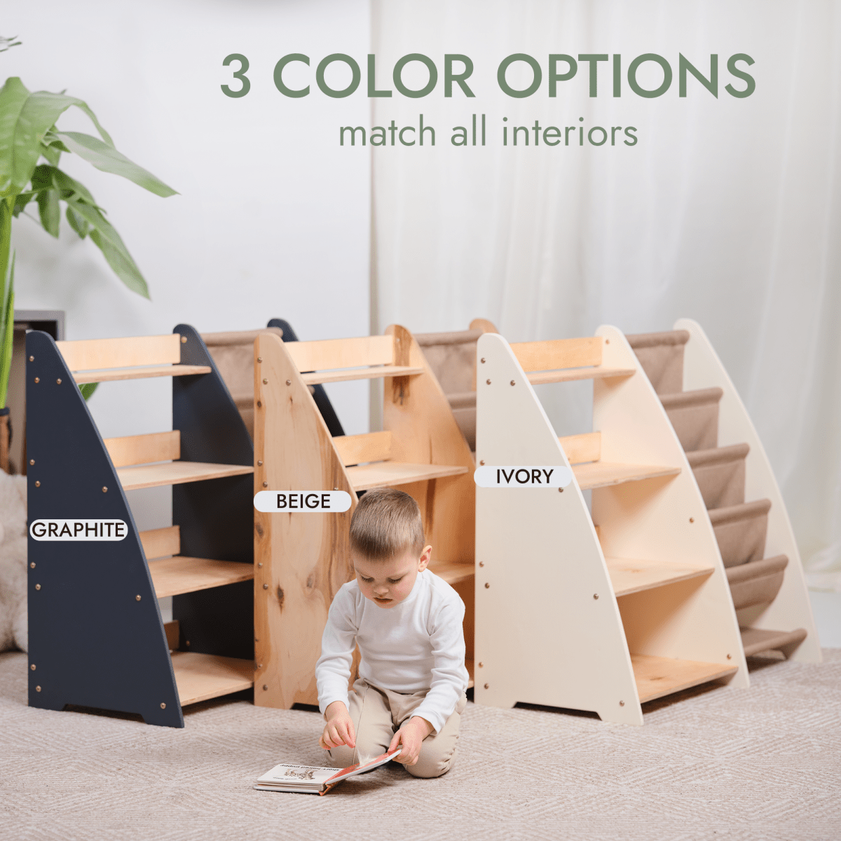 For Full Fun-2in1 Montessori Shelf for Books and Toys-Furniture