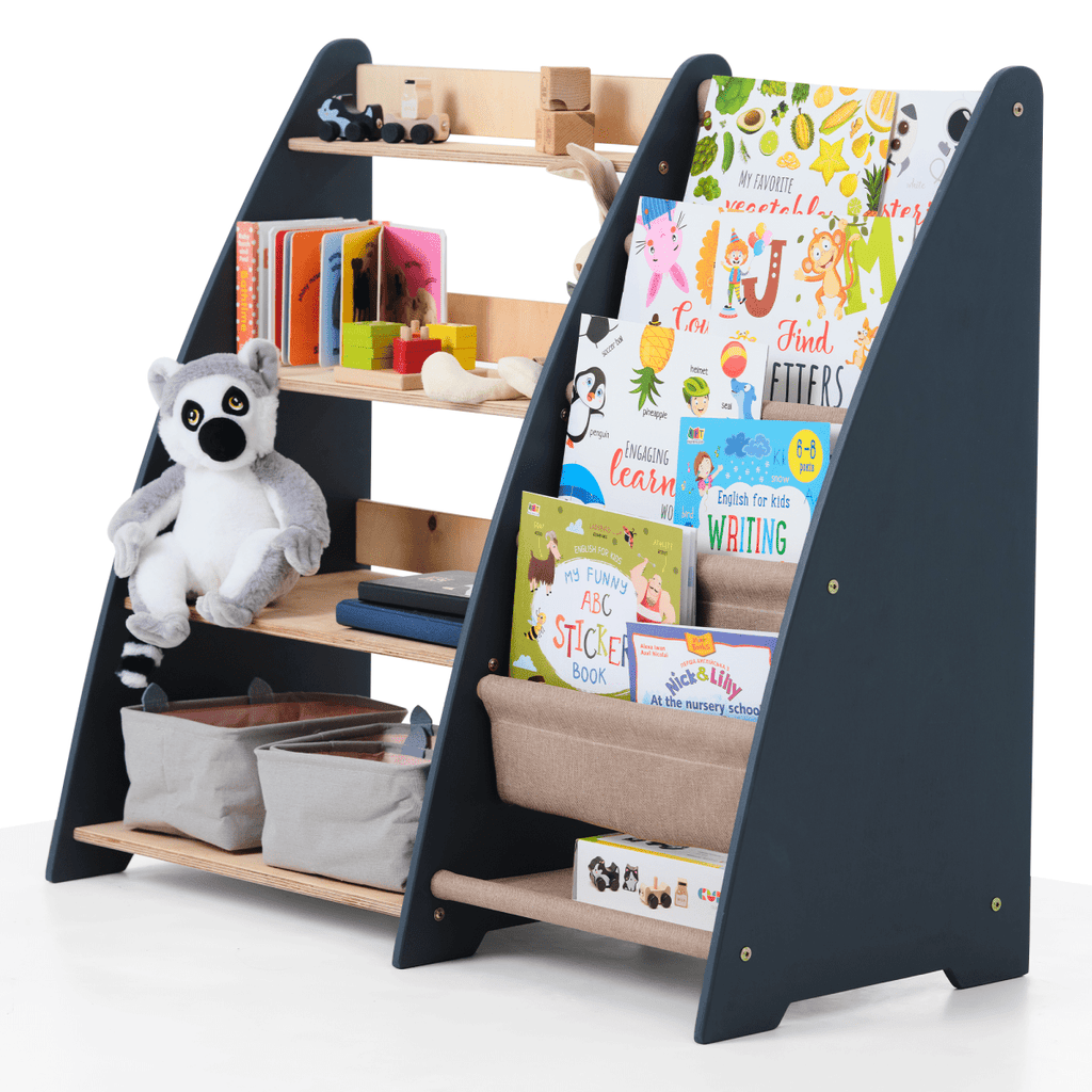 For Full Fun-2in1 Montessori Shelf for Books and Toys-Furniture