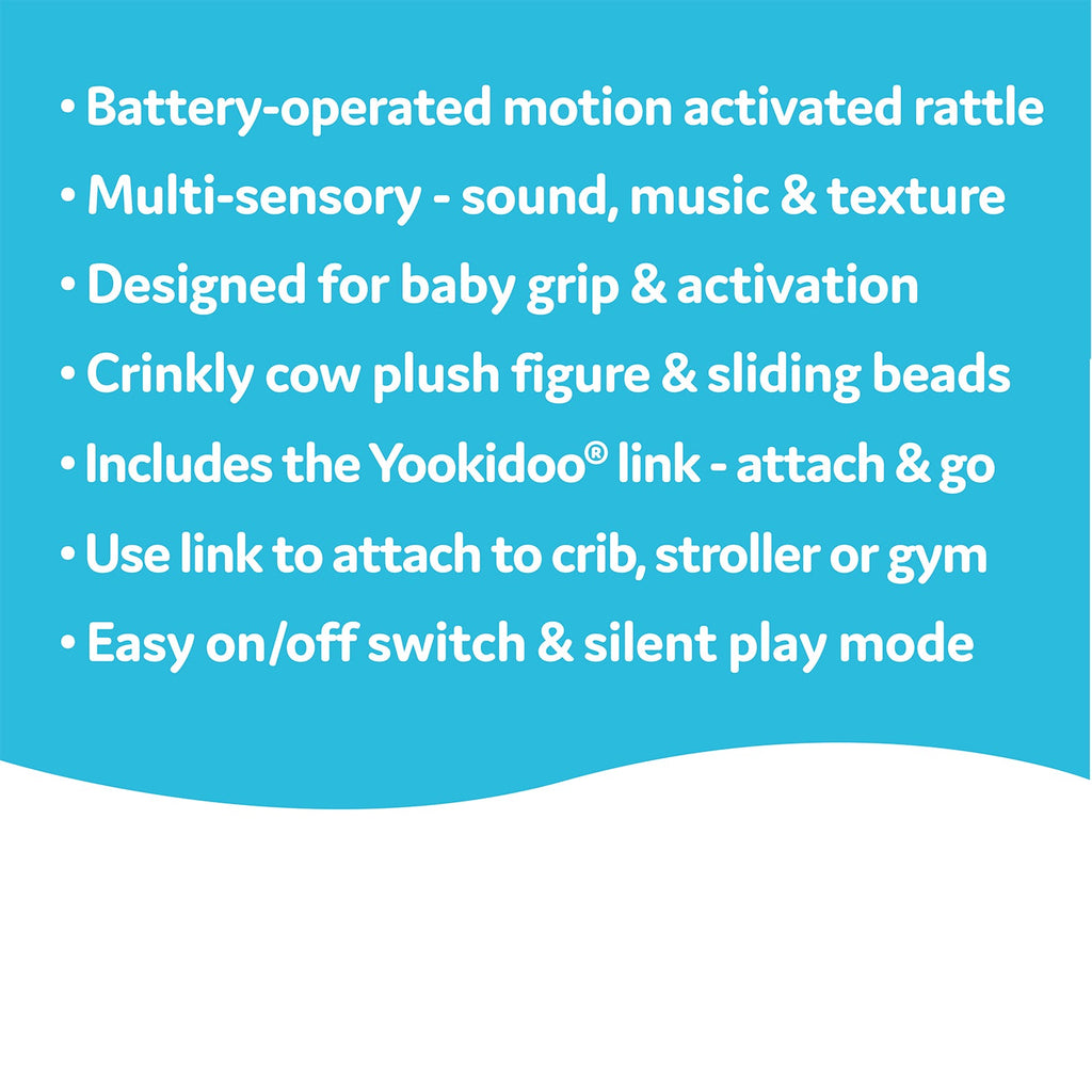 Baby Farm Animal Rattle — Cow | ForFullFun Baby Toys