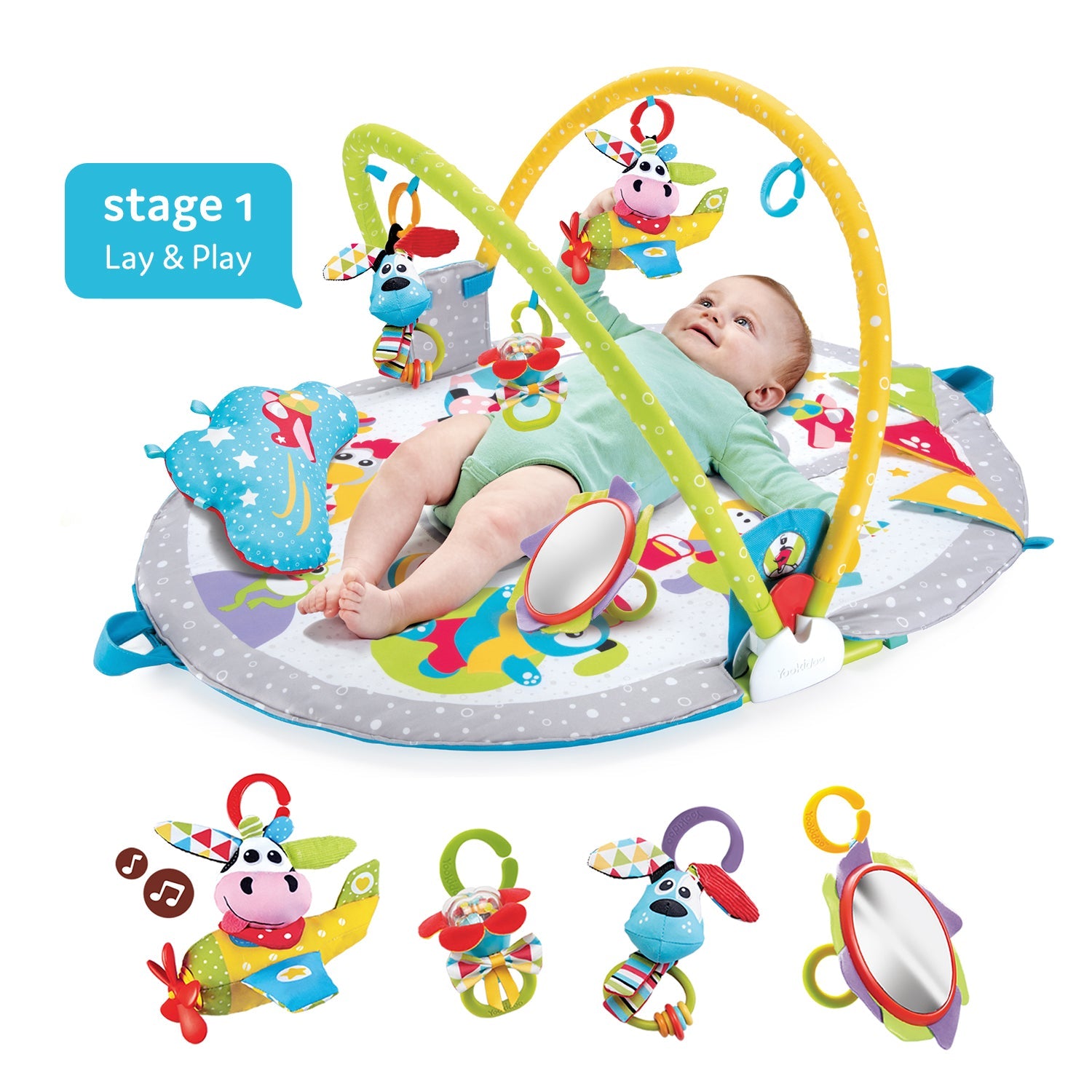 Baby Sit-Up Gym & Elephant Bath Bundle | ForFullFun Baby Toys