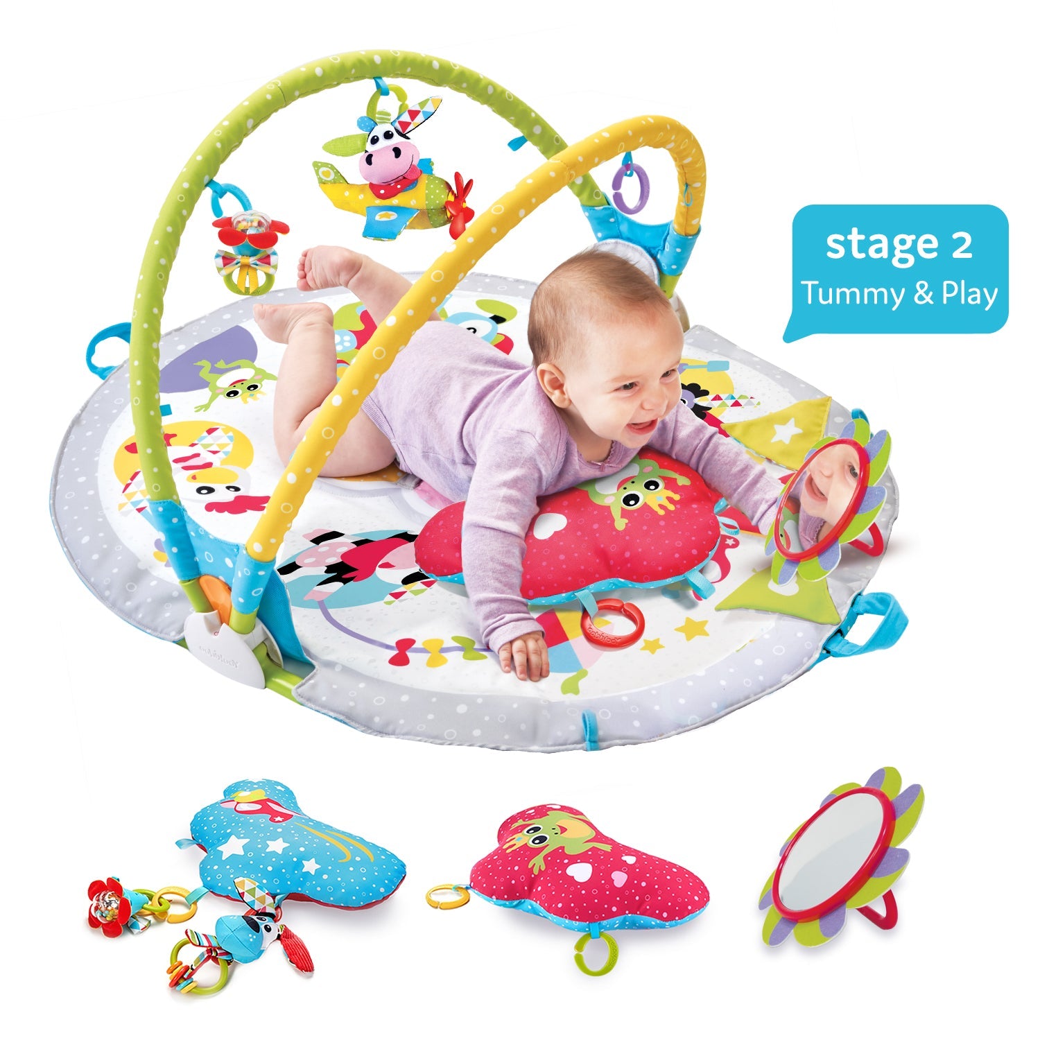Baby Gym Lay-to-Sit-Up Playmat | ForFullFun Baby Toys