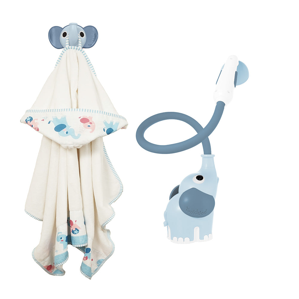 Elephant Baby Shower Bath Toy — Blue | ForFullFun Baby Toys