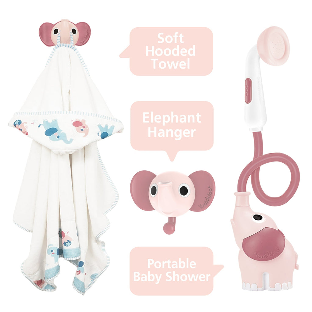 Elephant Baby Shower Bath Toy — Blue | ForFullFun Baby Toys