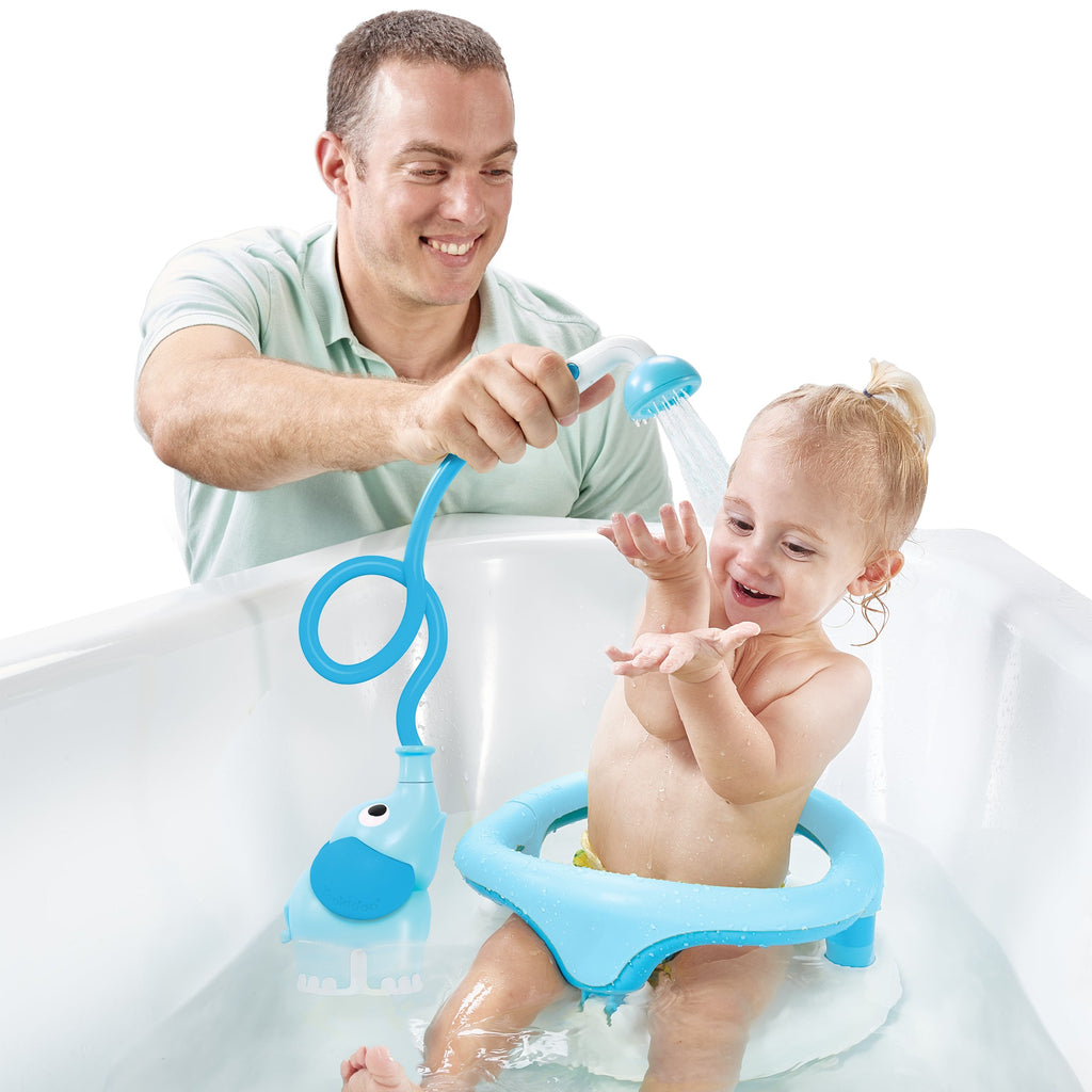 Elephant Baby Bath Shower Head — Forest Green | ForFullFun Baby Toys