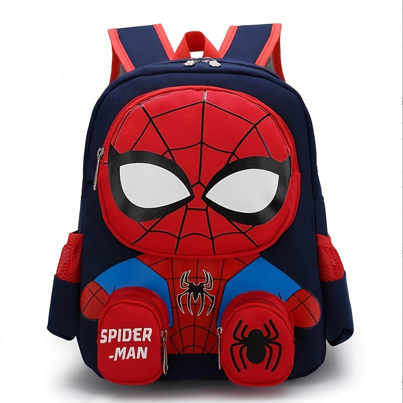 Colorful 3D Spider-Man backpack for kids, featuring Spider-Man design, ideal for school and everyday use by young children.