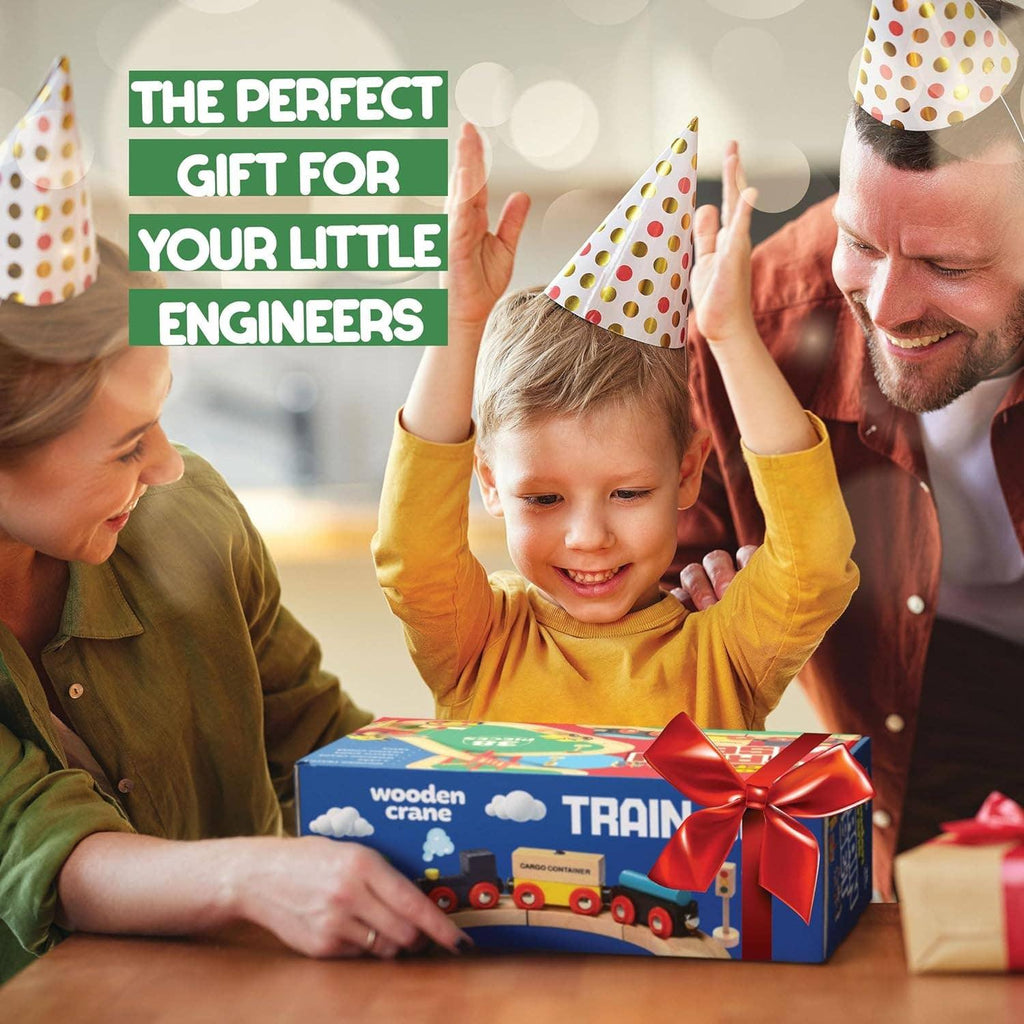 Forfullfun Toys Kids, Toys, Train Set Wooden Train Track Set