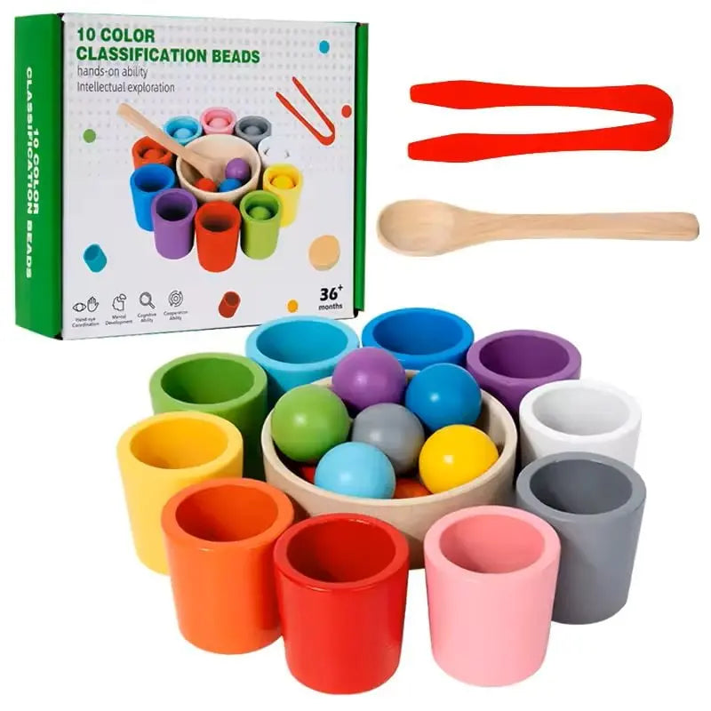 For Full Fun-Montessori Sorting & Stacking Toy - Wooden Educational Set-Educational Toys