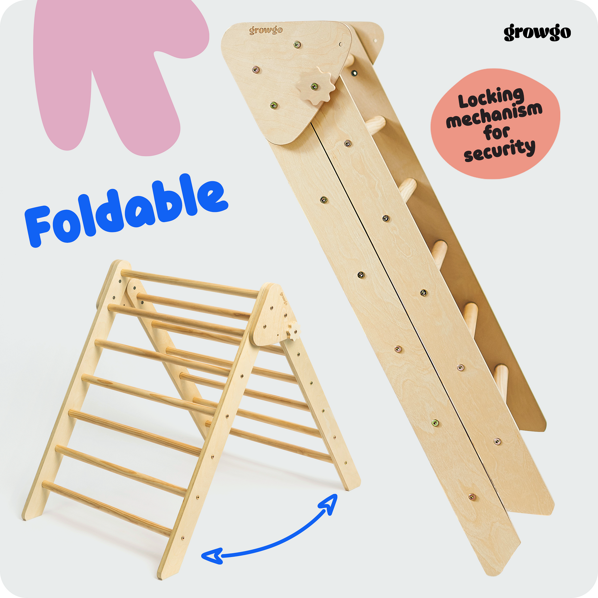 Montessori Foldable Pikler Climber | ForFullFun Toddler Toys