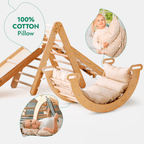 For Full Fun-5in1 Montessori Climbing Set: Triangle Ladder + Arch/Rocker + Slide Board/Ramp + Netting rope + Cushion-5in1 Playsets