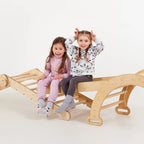 For Full Fun-5in1 Montessori Climbing Set: Triangle Ladder + Climbing Arch + Slide Board + Climbing Net + Art Addition-5in1 Playsets