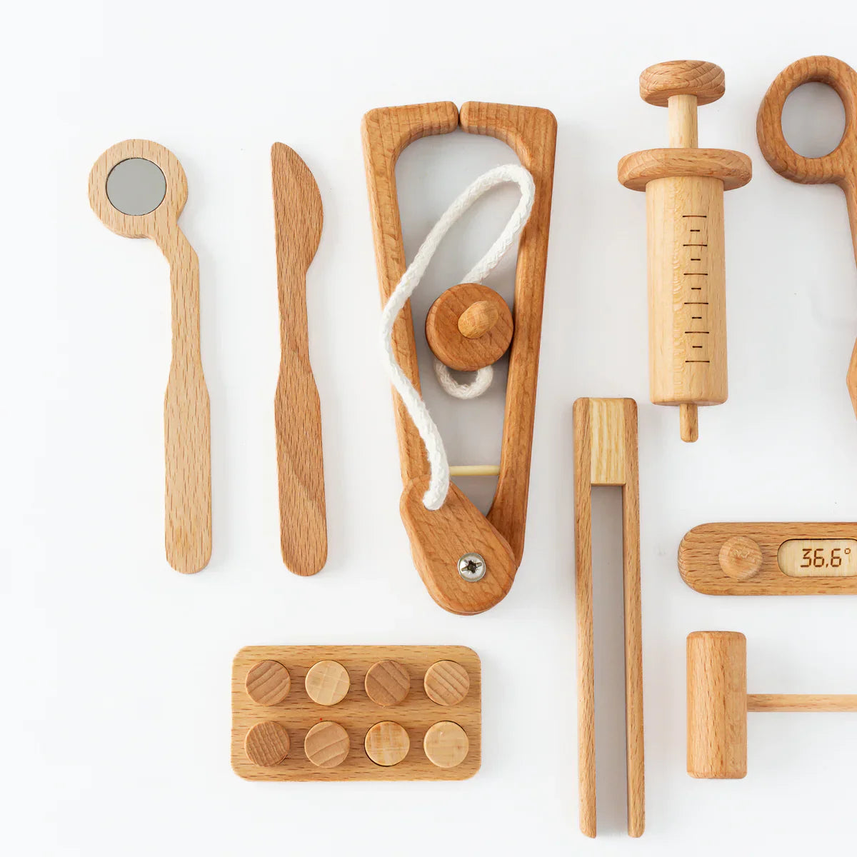 For Full Fun-Montessori Wooden Doctor Play Set-Pretend Play