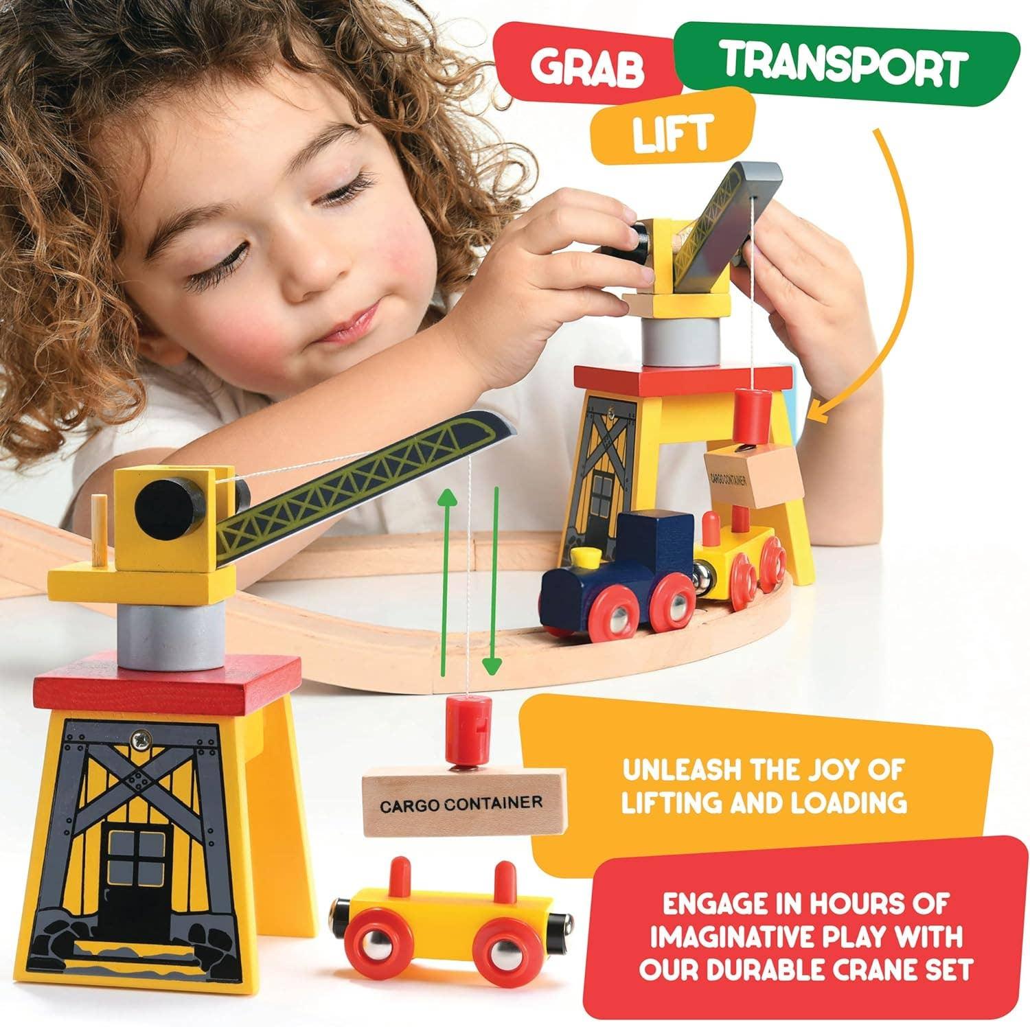 Forfullfun Toys Kids, Toys, Train Set Wooden Train Track Set