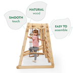 For Full Fun-6in1 Indoor Jungle Gym for Toddler: Playground + Swings Set + Slide Board + Rope + Stairs-6in1 Playsets