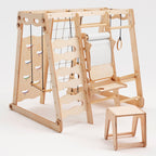 For Full Fun-6in1 Indoor Jungle Gym for Toddler: Playground + Swings Set + Slide Board + Rope + Stairs-6in1 Playsets