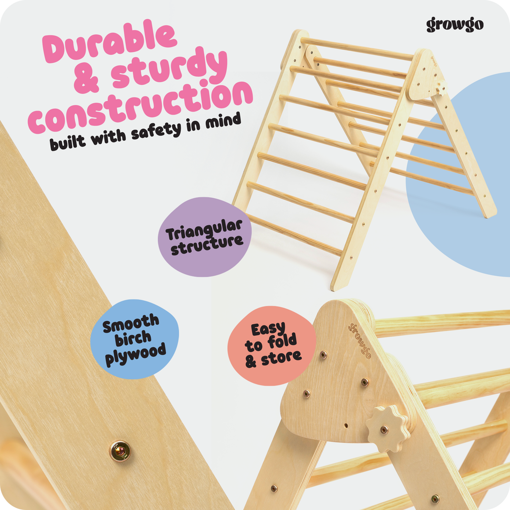Pikler Triangle + Stepping Stones Set | ForFullFun Toddler Toys