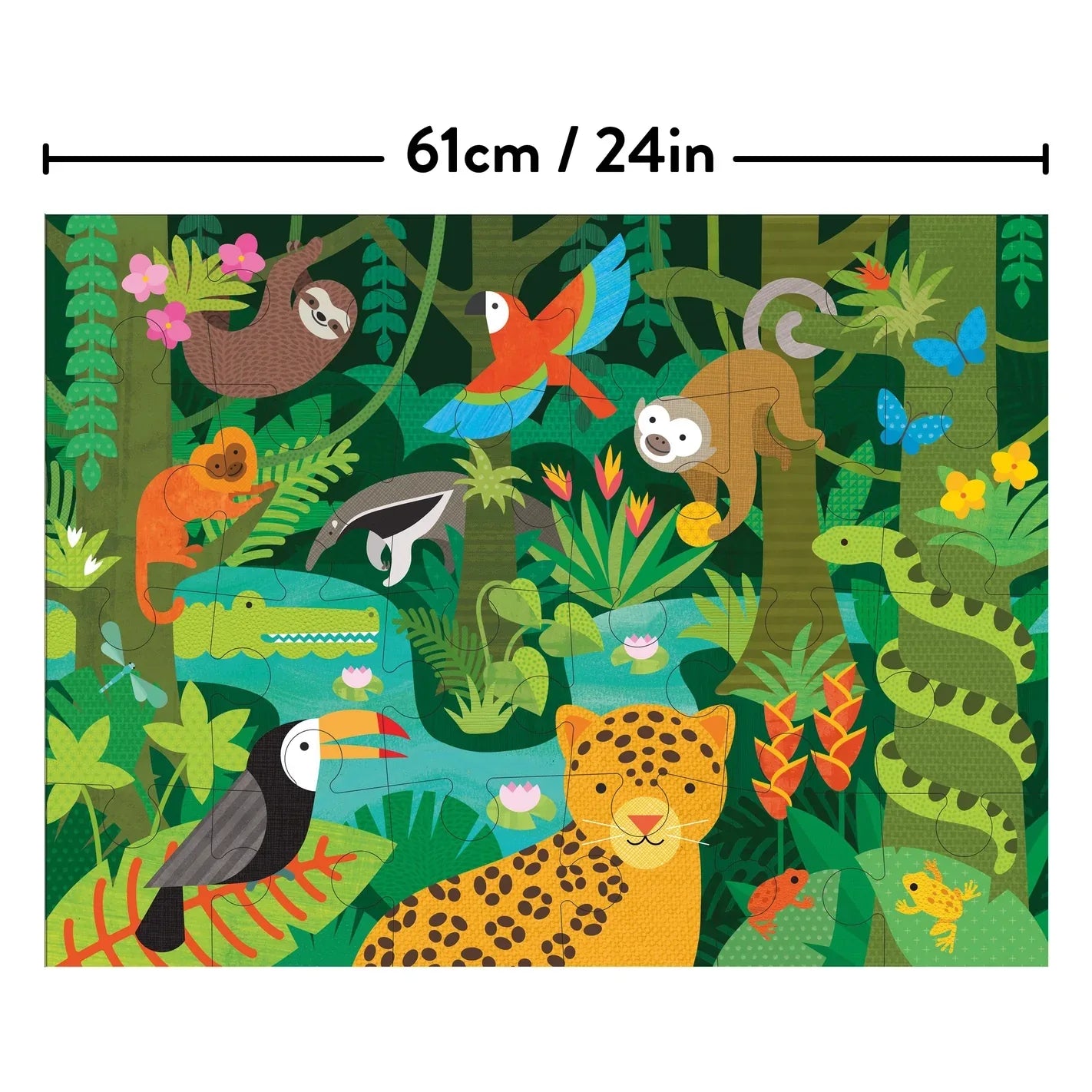 Forfullfun Toys Wild Rainforest 24-Piece Floor Puzzle