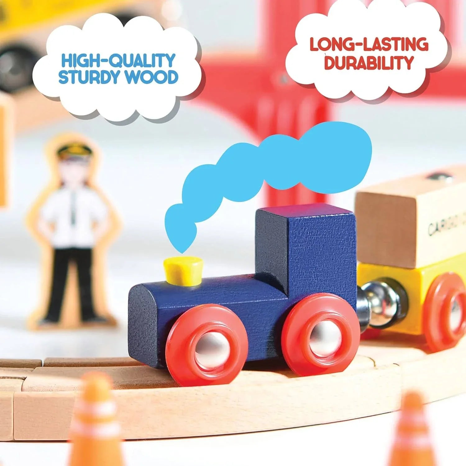 Forfullfun Toys Kids, Toys, Train Set Wooden Train Track Set