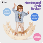 Montessori 2-in-1 Climbing Arch & Rocker | ForFullFun Toddler Toys