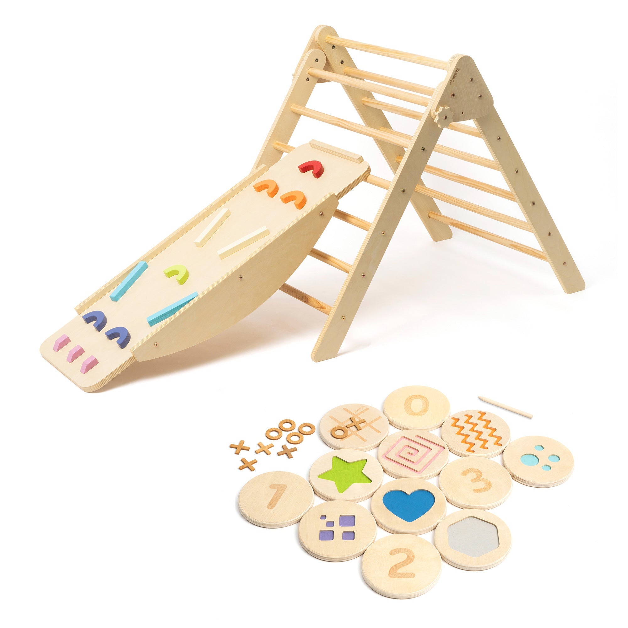 Pikler Triangle + Stepping Stones Set | ForFullFun Toddler Toys