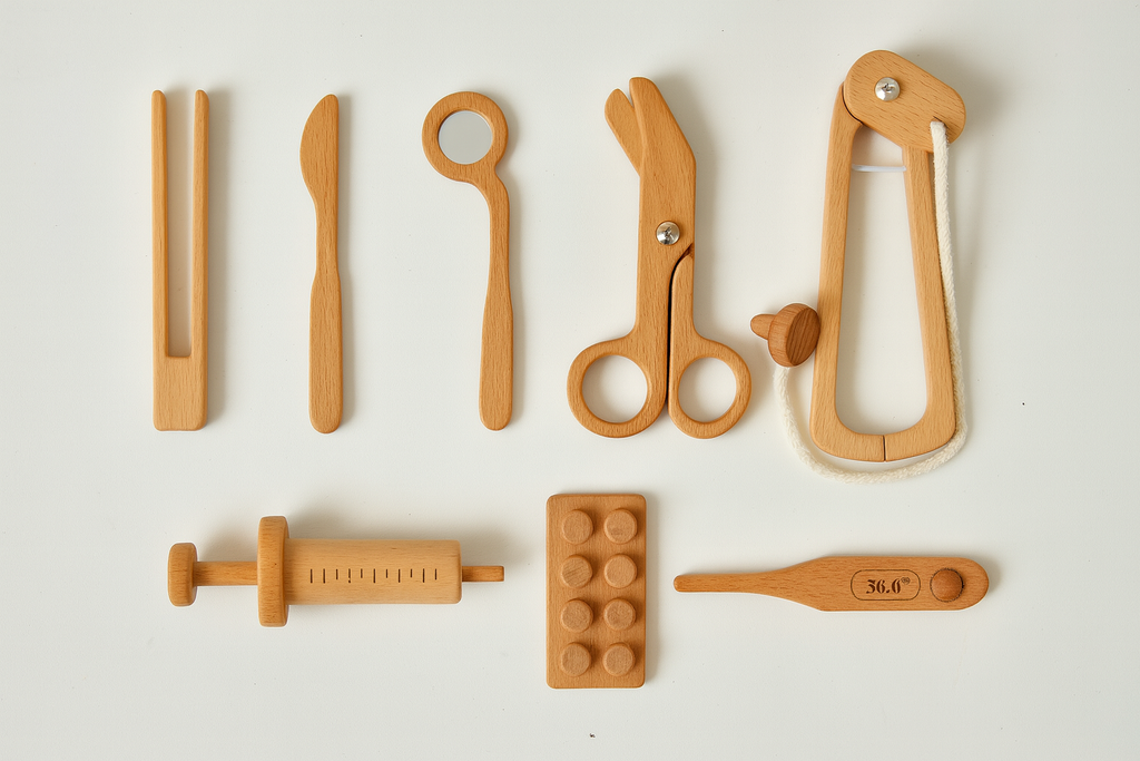 For Full Fun-Montessori Wooden Doctor Play Set-Pretend Play