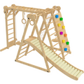 For Full Fun-Bazel 6-in-1 Pikler Climber Set (Triangle, Arch & Slide)-Climbing Structures