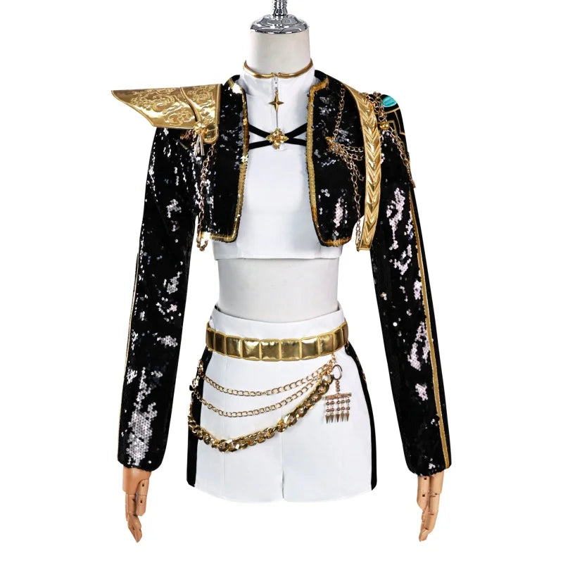 Wholesale Black Sequins Rumi Mira Zoey Cosplay Costume High School Uniform Halloween Party Kpop Anime Costumes - Buy Product on Alibaba.com 3