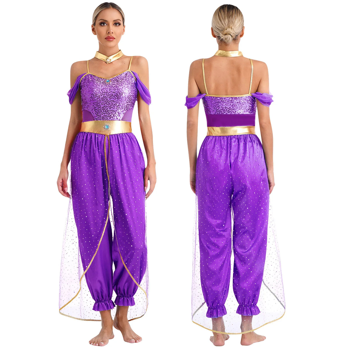 Festival Arabian Princess Costumes Indian Dance Embroider Bollywood Jasmines Costume Party Halloween Cosplay Jasmines Outfit 8