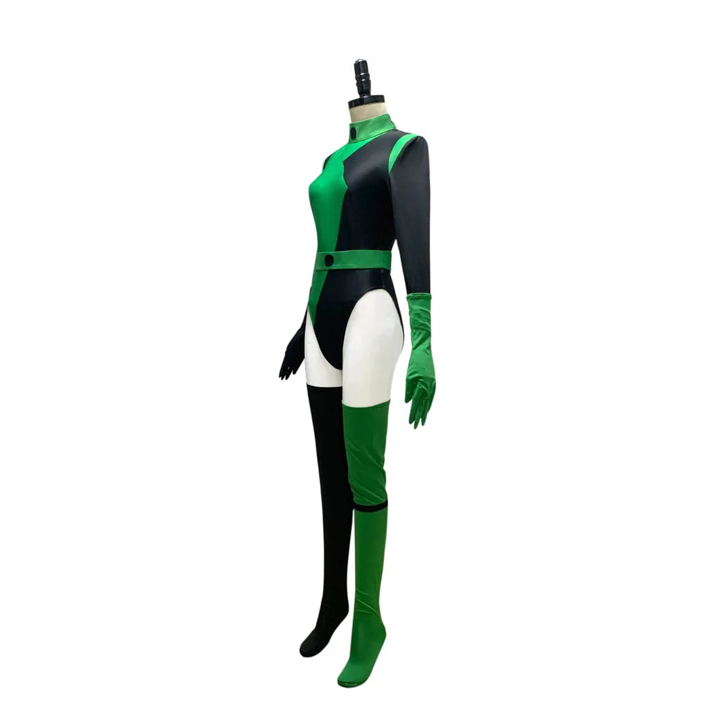 Shego Cosplay Costume Sexy Jumpsuit Zentai Bodysuit Gloves Socks Women Halloween Carnival Cosplay Shego Outfits 2