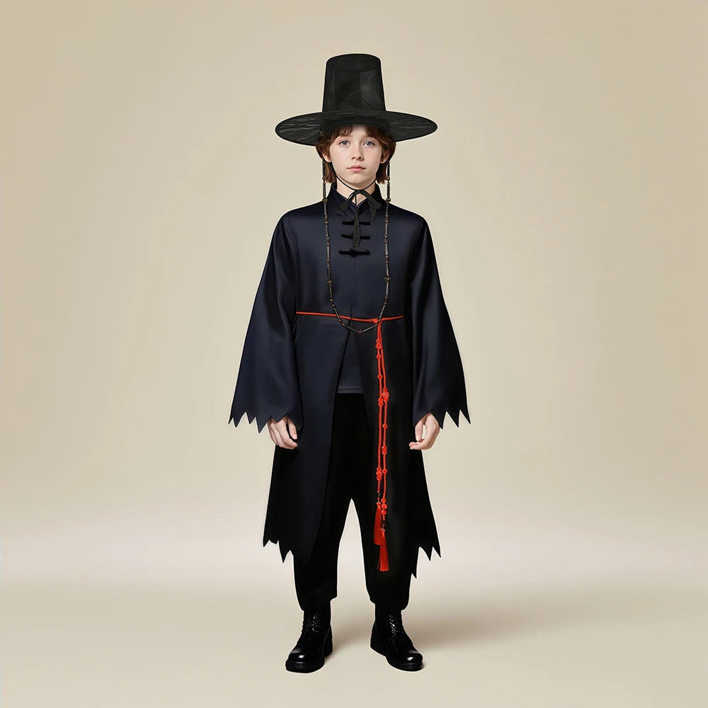 Kids Set KPOP Boys Cosplay Costume Little Boy Anime Cosplay Clothes Halloween Carnival Party Uniform Prop 2