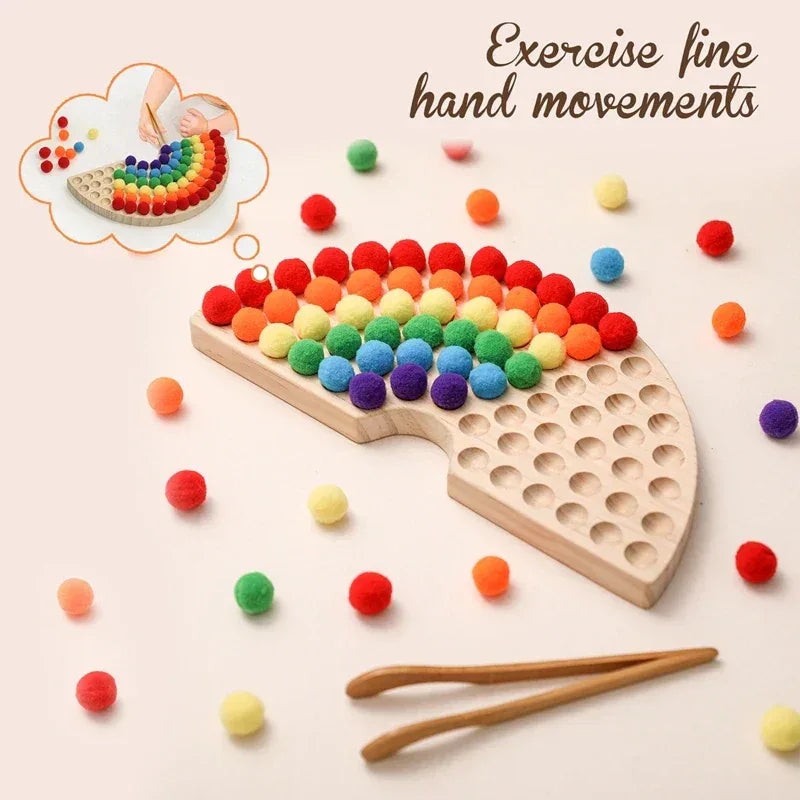  Rainbow Wooden Montessori Toys