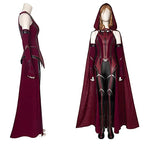 Scarlet Cosplay Witch Maximoff Wanda Vision Cosplay Costume Headwear Cloak and Pants Full Set Outfit Halloween Accessories Props 4