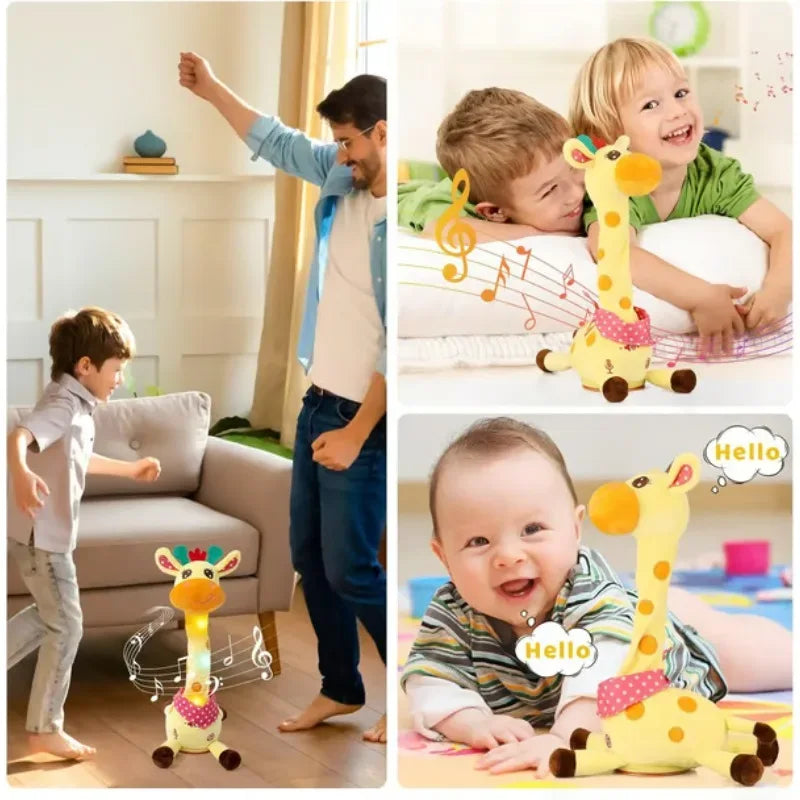  baby giraffe gift, dancing giraffe, interactive giraffe plush, kids educational toy, musical giraffe toy, singing plush toy, voice recording stuffed animal Interactive Musical Giraffe Plush Animal Toy