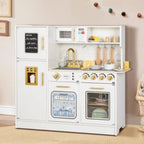 For Full Fun-Wooden Kitchen Playset with Lights & Sounds | Role Play Toy for Kids +3-