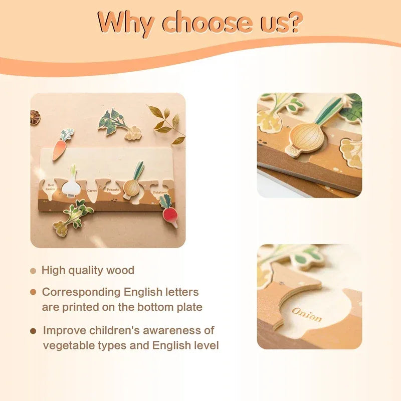  Vegetable Matching Puzzle
