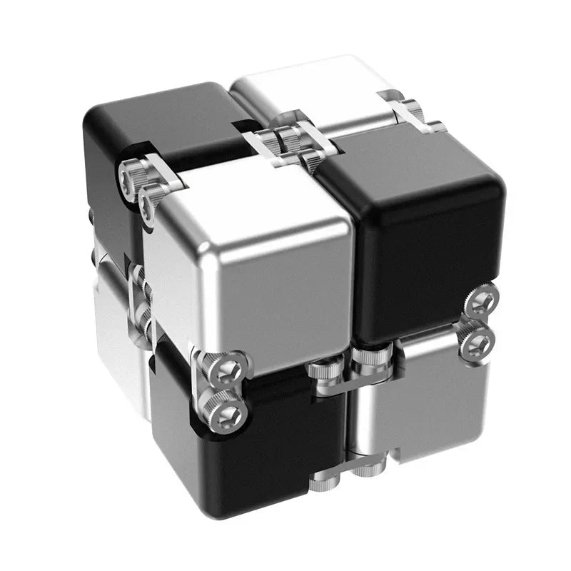 For Full Fun-Metal Infinity Magic Cube Fidget Toy Cube suitable for Adults & Kids-