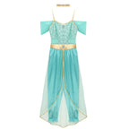 Festival Arabian Princess Costumes Indian Dance Embroider Bollywood Jasmines Costume Party Halloween Cosplay Jasmines Outfit 5
