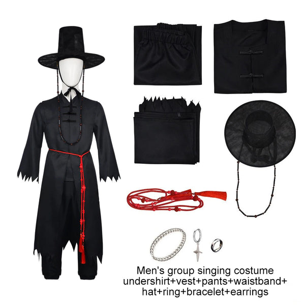 Kids Set KPOP Boys Cosplay Costume Little Boy Anime Cosplay Clothes Halloween Carnival Party Uniform Prop 7